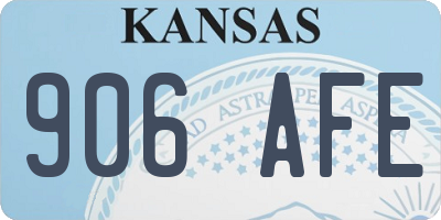 KS license plate 906AFE