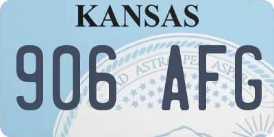 KS license plate 906AFG