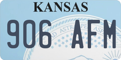 KS license plate 906AFM