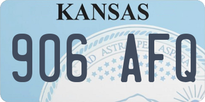 KS license plate 906AFQ