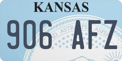 KS license plate 906AFZ