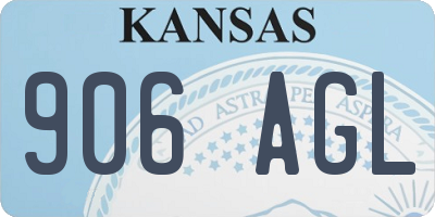 KS license plate 906AGL