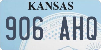 KS license plate 906AHQ