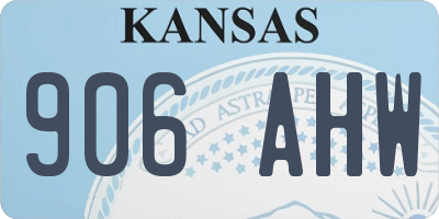 KS license plate 906AHW