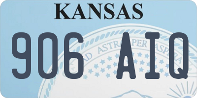 KS license plate 906AIQ