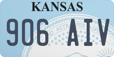 KS license plate 906AIV