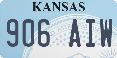 KS license plate 906AIW
