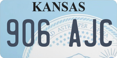 KS license plate 906AJC