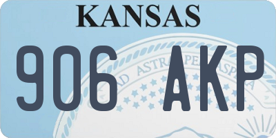 KS license plate 906AKP