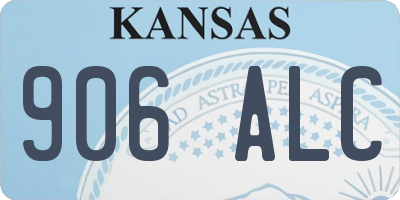 KS license plate 906ALC