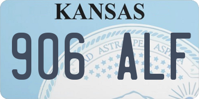 KS license plate 906ALF