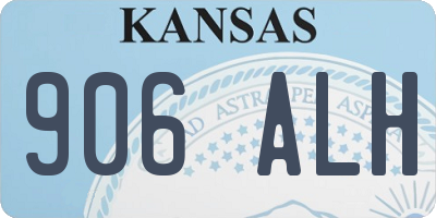 KS license plate 906ALH