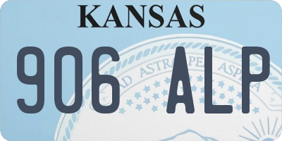 KS license plate 906ALP
