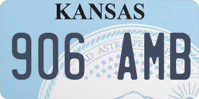 KS license plate 906AMB
