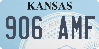 KS license plate 906AMF