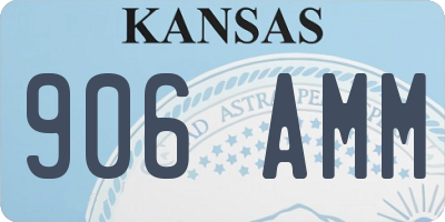 KS license plate 906AMM