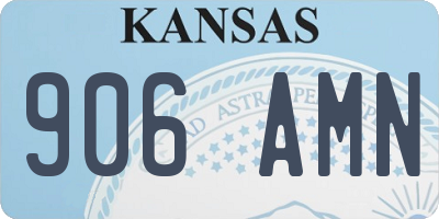 KS license plate 906AMN