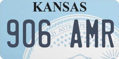 KS license plate 906AMR