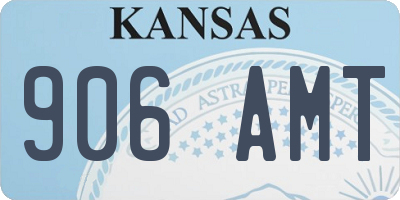 KS license plate 906AMT