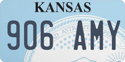 KS license plate 906AMY