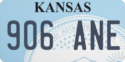 KS license plate 906ANE