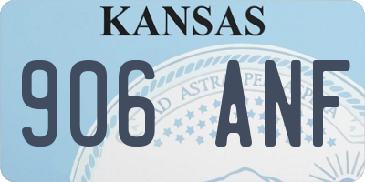 KS license plate 906ANF