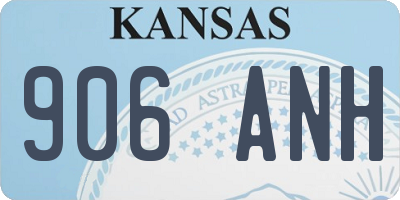 KS license plate 906ANH