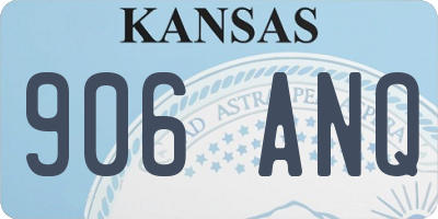 KS license plate 906ANQ