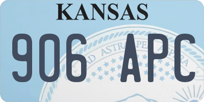 KS license plate 906APC