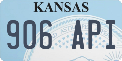 KS license plate 906API