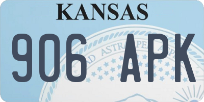 KS license plate 906APK