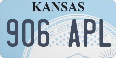 KS license plate 906APL
