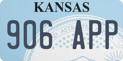 KS license plate 906APP