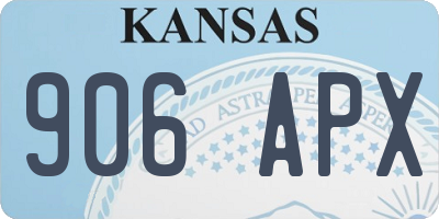 KS license plate 906APX