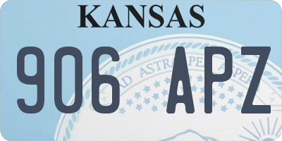 KS license plate 906APZ
