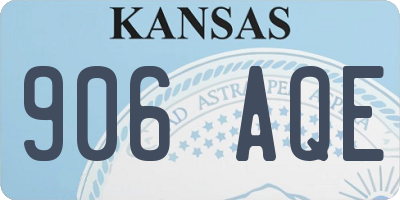KS license plate 906AQE
