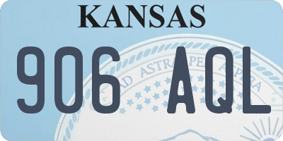 KS license plate 906AQL