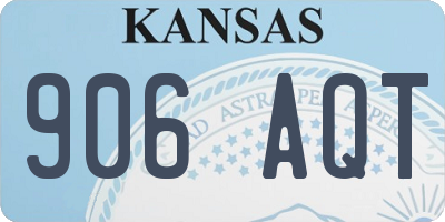 KS license plate 906AQT