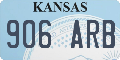 KS license plate 906ARB