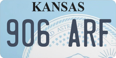 KS license plate 906ARF