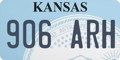 KS license plate 906ARH