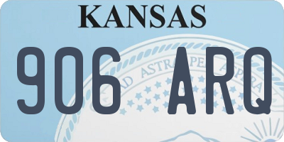 KS license plate 906ARQ