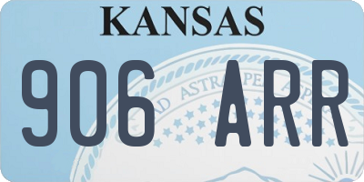 KS license plate 906ARR