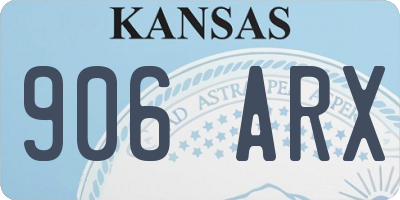 KS license plate 906ARX
