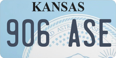 KS license plate 906ASE