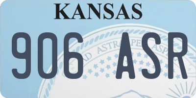 KS license plate 906ASR