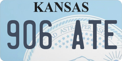 KS license plate 906ATE