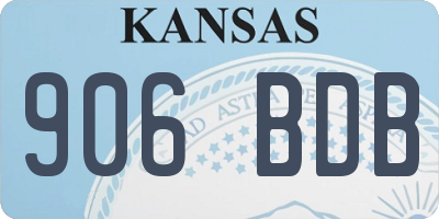 KS license plate 906BDB