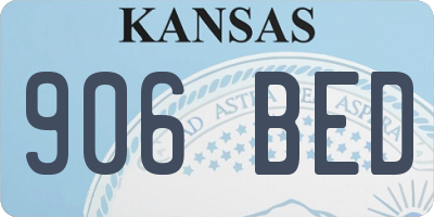 KS license plate 906BED