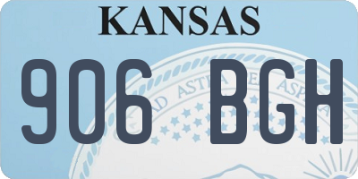 KS license plate 906BGH